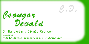 csongor devald business card