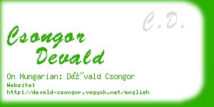 csongor devald business card